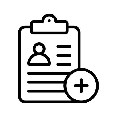 Sağlık sembolleri ve bilgilendirme unsurlarının yer aldığı, tıbbi bilgileri temsil eden simge