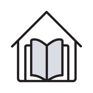 Ev ödevinin bu harika ikonunu al, evde eğitim vektörü.