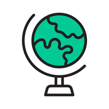 Tablo küresinin yaratıcı tasarım simgesi, coğrafya vektörü