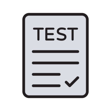 Test sayfası vektör tasarımı beyaz arkaplanda izole edildi