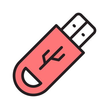 Depolama ve veri aktarımı görselleri için USB simgesi