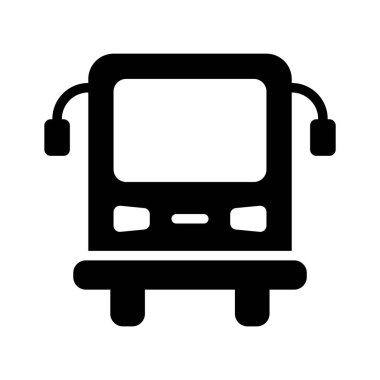 Okul otobüsünün bu muhteşem simgesini beyaz arkaplanda izole edin