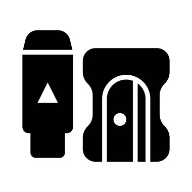 Temel okul kırtasiyesi, vektör simgesi kullanmaya hazır