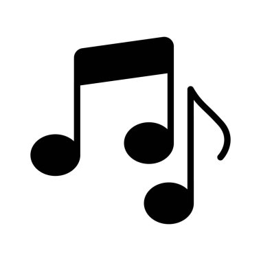 Melodiyi, ritmi ve müzik notasını temsil eden basit bir müzik nota simgesi.