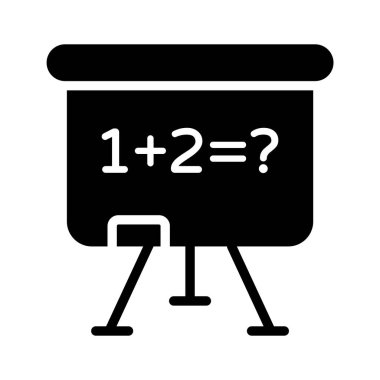 Basit bir beyaz tahta simgesi, herhangi bir eğitim ortamı için ideal