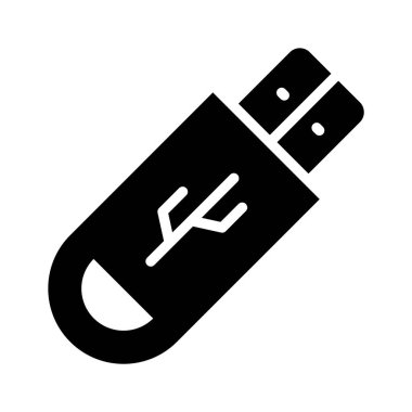 Depolama ve veri aktarımı görselleri için USB simgesi