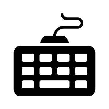 Daktilo ile ilgili tasarımlar için basit klavye simgesi kullanımı