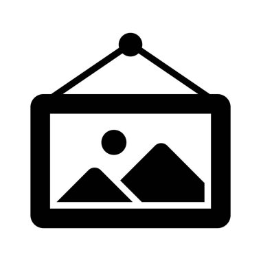 Şık bir fotoğraf çerçevesi simgesi, dekor teması için mükemmel