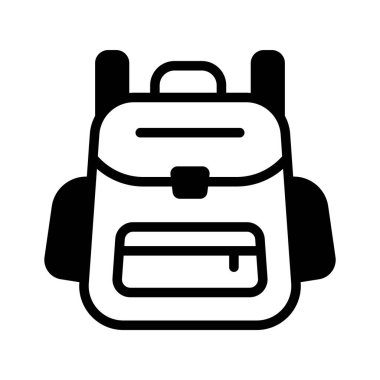 Okul çantası moda tasarımının özenle hazırlanmış simgesi