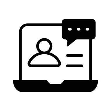 Çevrimiçi öğrenme, sanal öğrenme, çevrimiçi öğretmen simgesi tasarımı