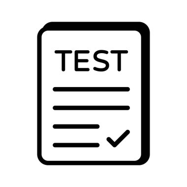 Test sayfası vektör tasarımı beyaz arkaplanda izole edildi