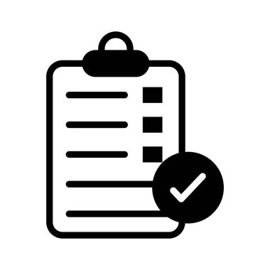 Görevleri yönetmek ve listeleri yapmak için kontrol listesi simgesi