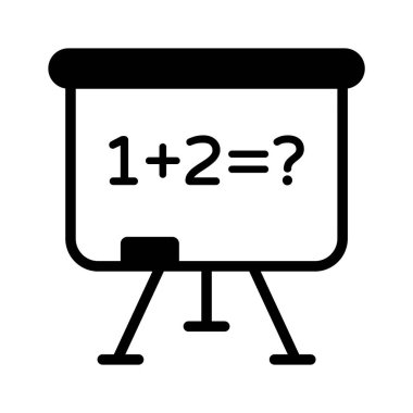 Basit bir beyaz tahta simgesi, herhangi bir eğitim ortamı için ideal