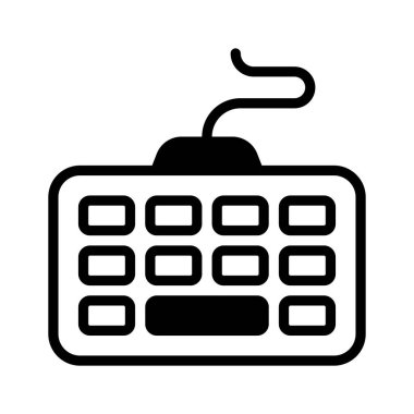 Daktilo ile ilgili tasarımlar için basit klavye simgesi kullanımı