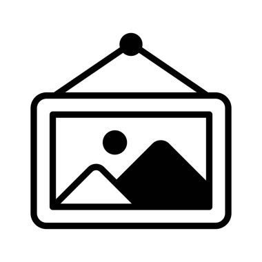 Şık bir fotoğraf çerçevesi simgesi, dekor teması için mükemmel