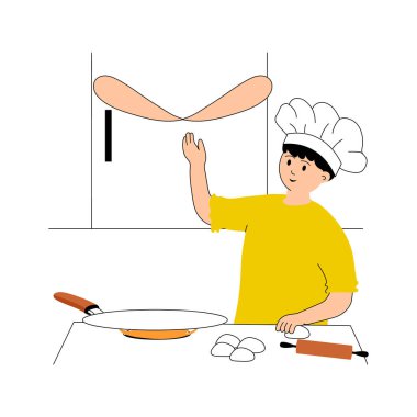 Taze ekmek için ustalıkla hazırlanmış bir şef.