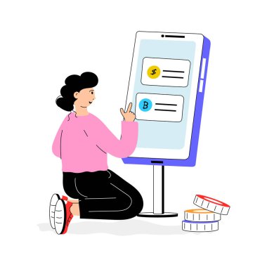 Kripto para birimlerinin yönetimi ve ticareti için mobil uygulamaların bir çizimi