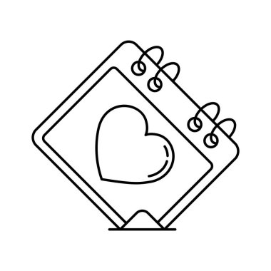 Özel bir aşk dolu olay için işaretli bir takvim tarihi