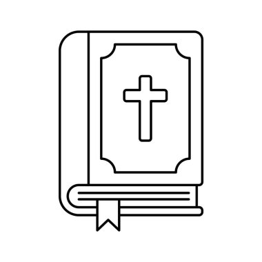 Kutsal bir İncil, kutsal kitap vektör tasarımı.