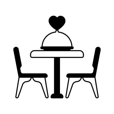 Romantik bir düğün yemeği için hazırlanmış güzel bir masa.