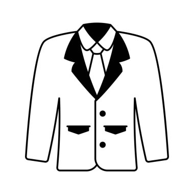 Damat kıyafetini temsil eden resmi bir takım elbise.