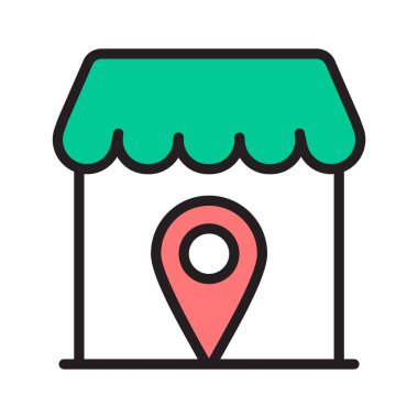 Kolay erişim için dükkanınızı belirleyin, simge kullanmaya hazır