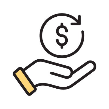 Müşteri memnuniyeti için bu para iadesi simgesi ile geri ödeme yapın