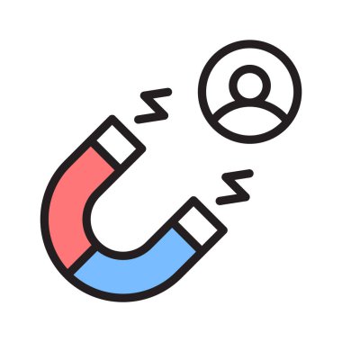 Verimli öncü üretim simgesi, pazarlama ve satış araçları için ideal