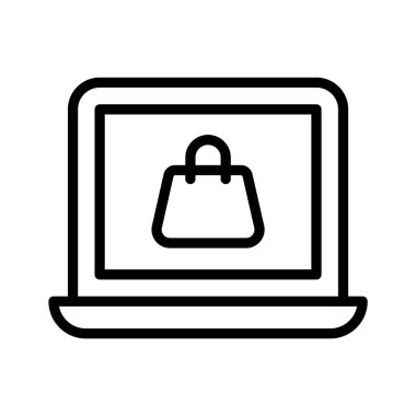 Dijital perakende ihtiyaçları için bu çevrimiçi alışveriş simgesi ile kolayca alışveriş yapın