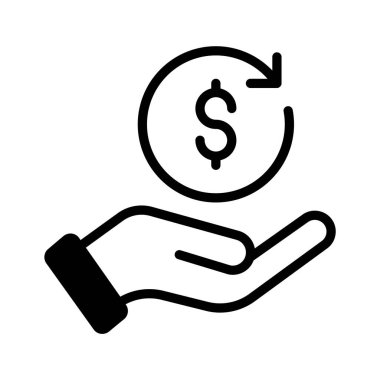 Müşteri memnuniyeti için bu para iadesi simgesi ile geri ödeme yapın