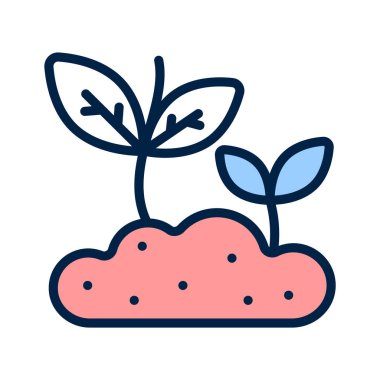 Topraktan çıkan genç bir filiz, yeni büyümeyi simgeliyor.