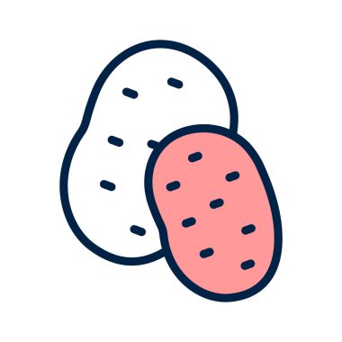 Güzel dizayn edilmiş patates vektörü, vektör kullanmaya hazır.