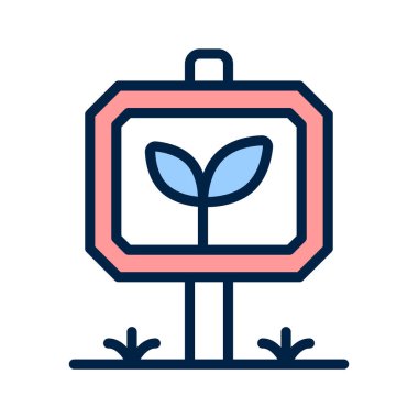 Tesisleri etiketlemek veya ziyaretçileri yönetmek için bir bahçe panosu