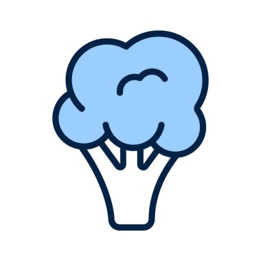 Brokoli vektör tasarımı, beyaz arka planda izole edilmiş, demir zengini sebze