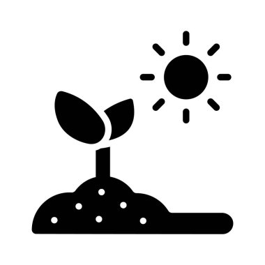 Modern tarzda inanılmaz bir bitki yetiştirme ikonu.