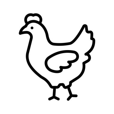 Bahçedeki çiftlik hayvanlarını sembolize eden bir tavuk.