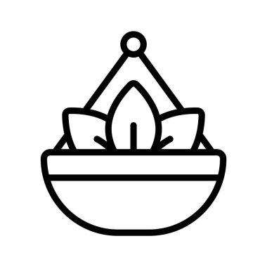 Çiçek sepetinin bu güzel dizayn edilmiş vektörünü düzenlenebilir şekilde tut, dekoratif kova.