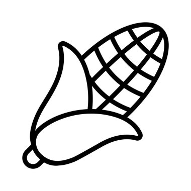 Kullanıma hazır mısırın güzel simgesi, sağlıklı yiyecek.