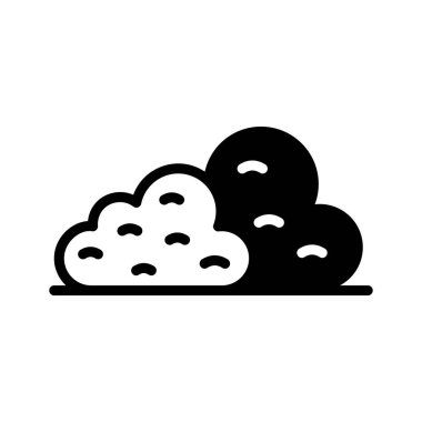 Beyaz arkaplanda izole edilmiş çalılıklar vektör tasarımı, yeşilliğin yüksek kaliteli simgesi