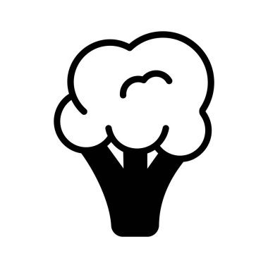 Brokoli vektör tasarımı, beyaz arka planda izole edilmiş, demir zengini sebze