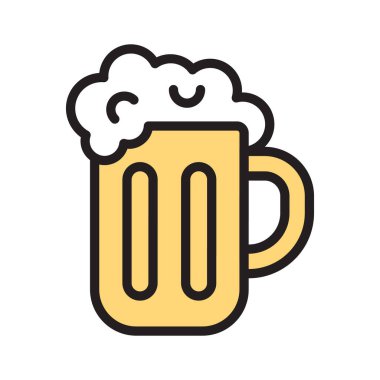 Klasik bir bira bardağı simgesi, barlar ve içecek temaları için mükemmel.