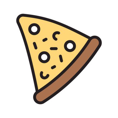 Pizzacılar için lezzetli bir pizza ikonu.