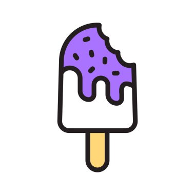 Tüm tatlı arzuların için renkli dondurma ikonu
