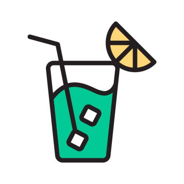 Canlandırıcı içecekler için keskin limon suyu ikonu