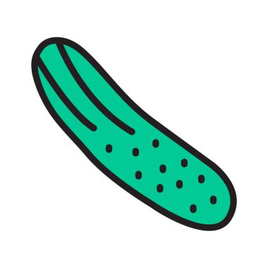 Serin, ferahlatıcı sebze içeren salatalık simgesi