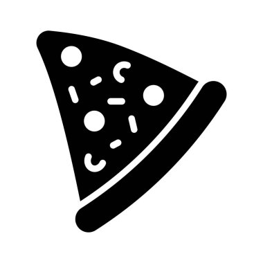 Pizzacılar için lezzetli bir pizza ikonu.