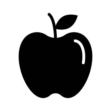 Elma ikonu kullanmaya hazır, sağlık ve beslenme tasarımı için iyi