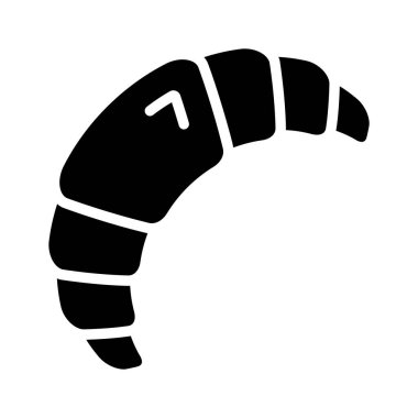 Fırın, kahvaltı ve pasta tasarımları için bu kruvasan simgesini kullanın.