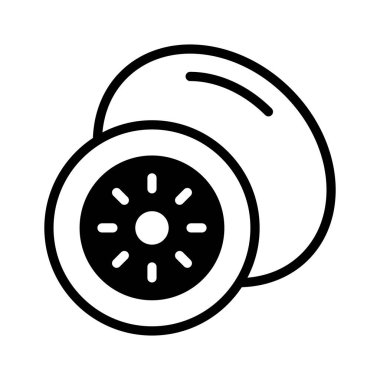 Yeşil hamurlu taze kivi meyvesi, simge kullanmaya hazır.