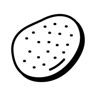 Pişmiş yemekleri ve günlük tarifi temsil etmek için bu patates ikonunu kullanın.